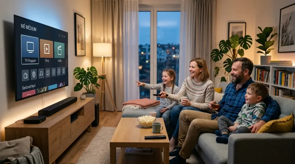 Advanced IPTV CZ technology with smart TV and internet connectivity