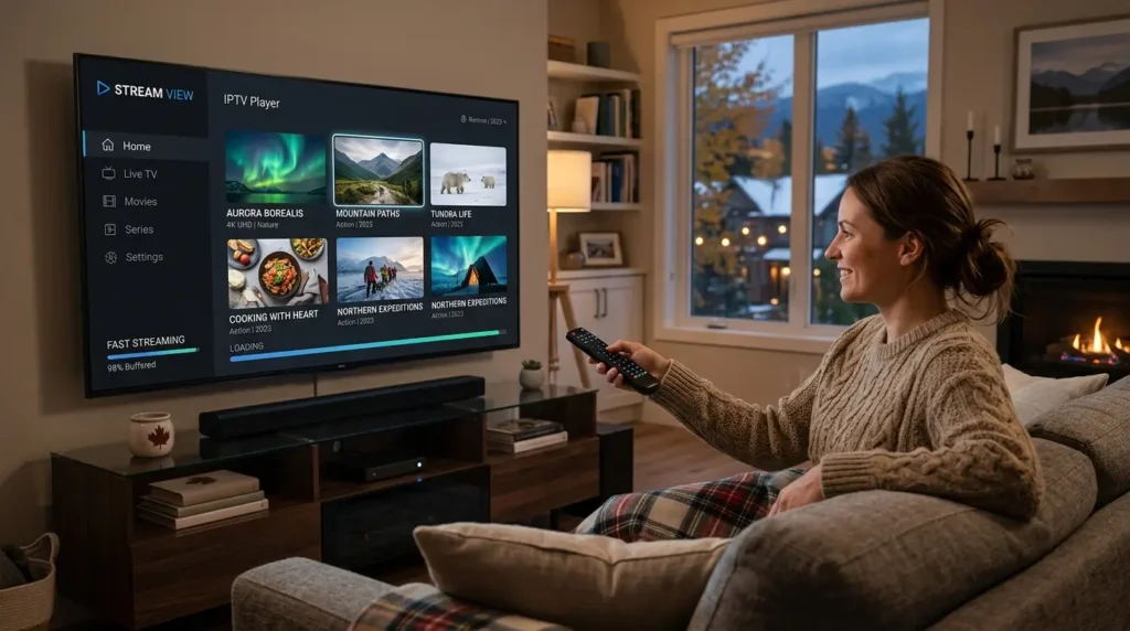 Advanced IPTV player dashboard with streaming and playlist management features